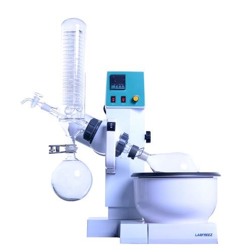 0.5L~2L Rotary evaporator with Teflon water bath, auto lifting, temperature digital display