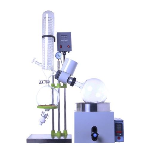 0.5L~3L Rotary evaporator with water bath manual lifting, digital display, Teflon double seal