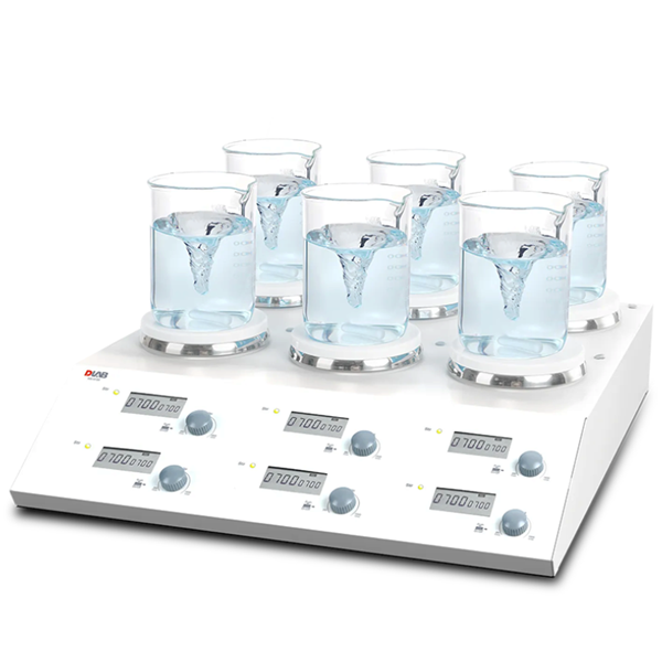 DLAB MS-M-S6 6 Bölmeli Dijital Manyetik Karıştırıcı LCD 200... 1500 rpm / 6 x 3 L